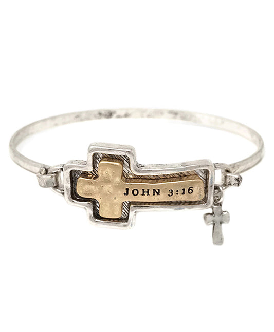 John 3:16 Cross Wire Bangle