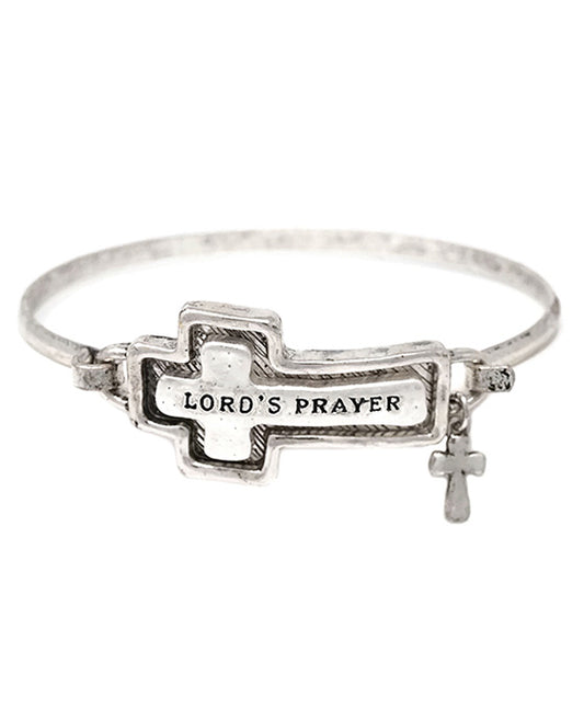 Lord's Prayer Cross Wire Bangle