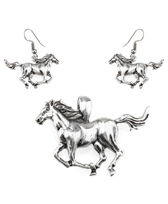 Horse Theme Magnetic Pendant Set