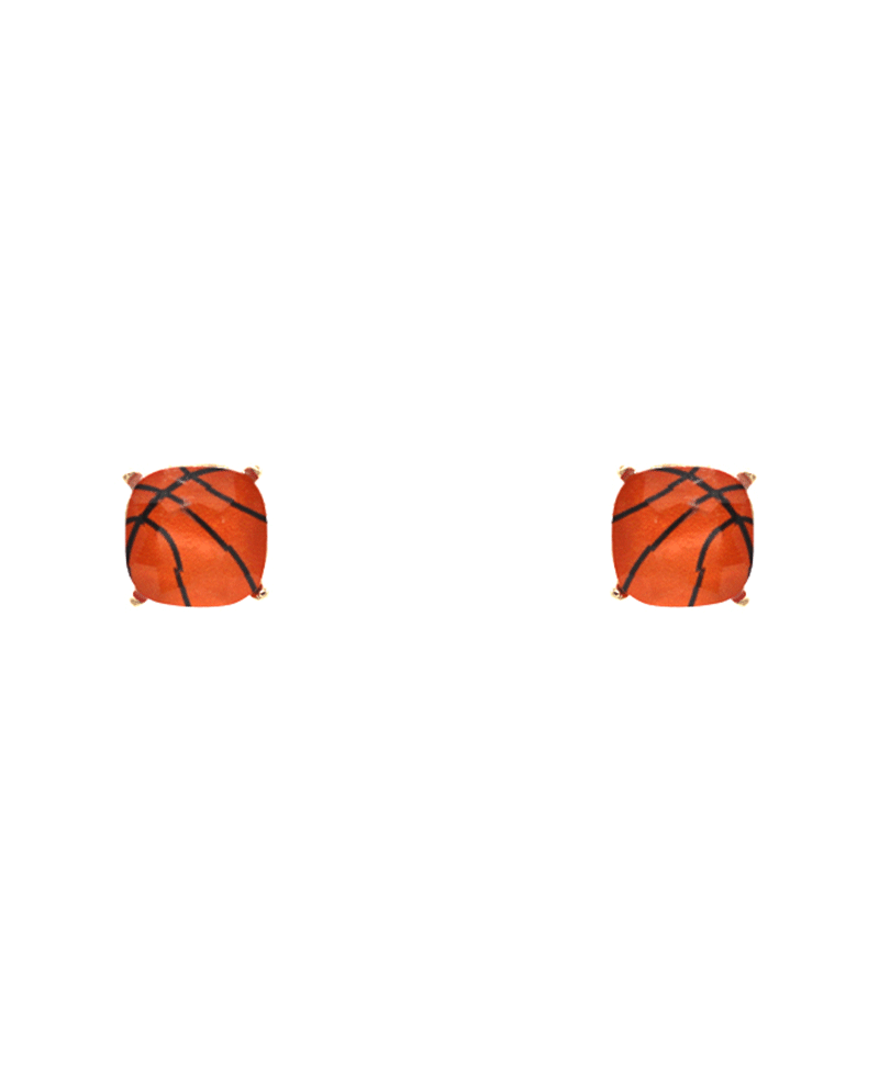 Sports Epoxy Stud Earring - 0.5"
