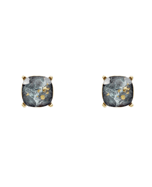 Marble Epoxy Stud Earring - 0.5"