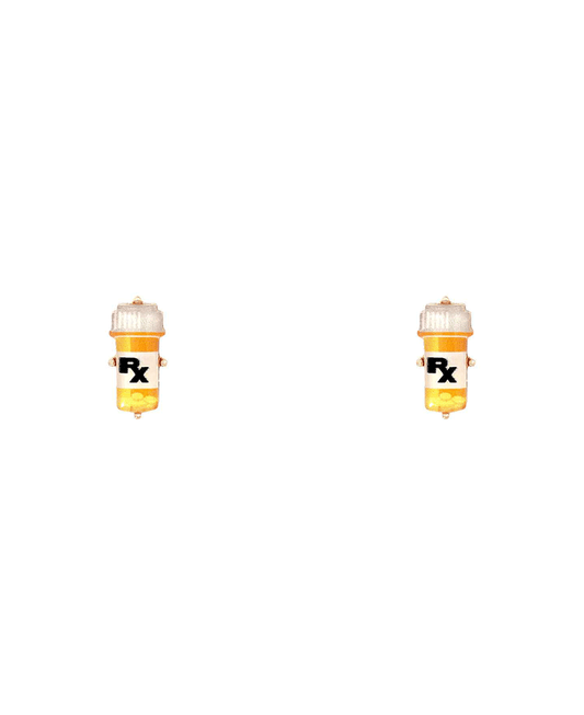 Medicine Bottle Epoxy Stud Earring - 1.0"