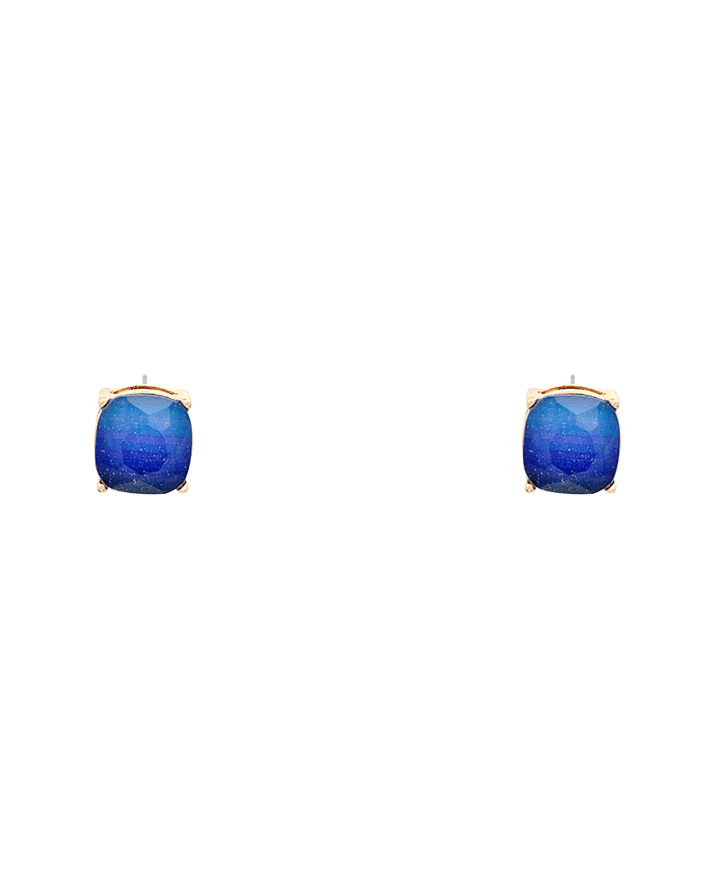 Two Tone Glitter Epoxy Hypo Stud Earring - 0.5"
