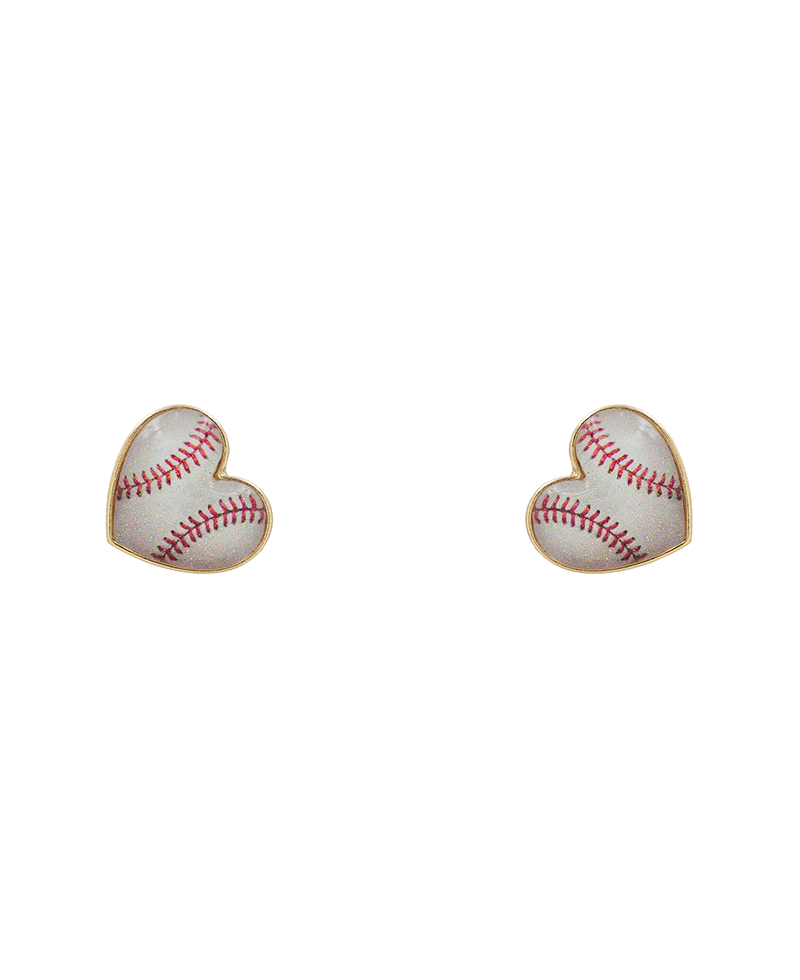 Epoxy Heart Ball Hypo Stud Earring - 1.0"