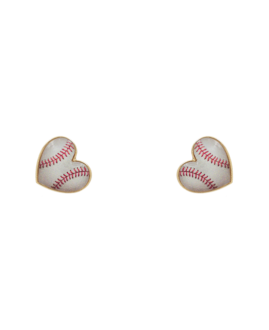 Epoxy Heart Ball Hypo Stud Earring - 1.0"