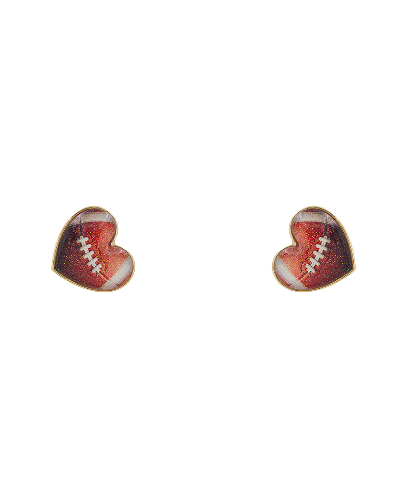 Epoxy Heart Ball Hypo Stud Earring - 1.0"