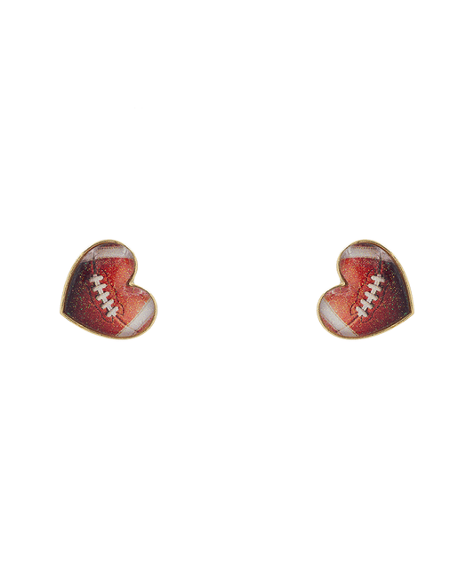 Epoxy Heart Ball Hypo Stud Earring - 1.0"