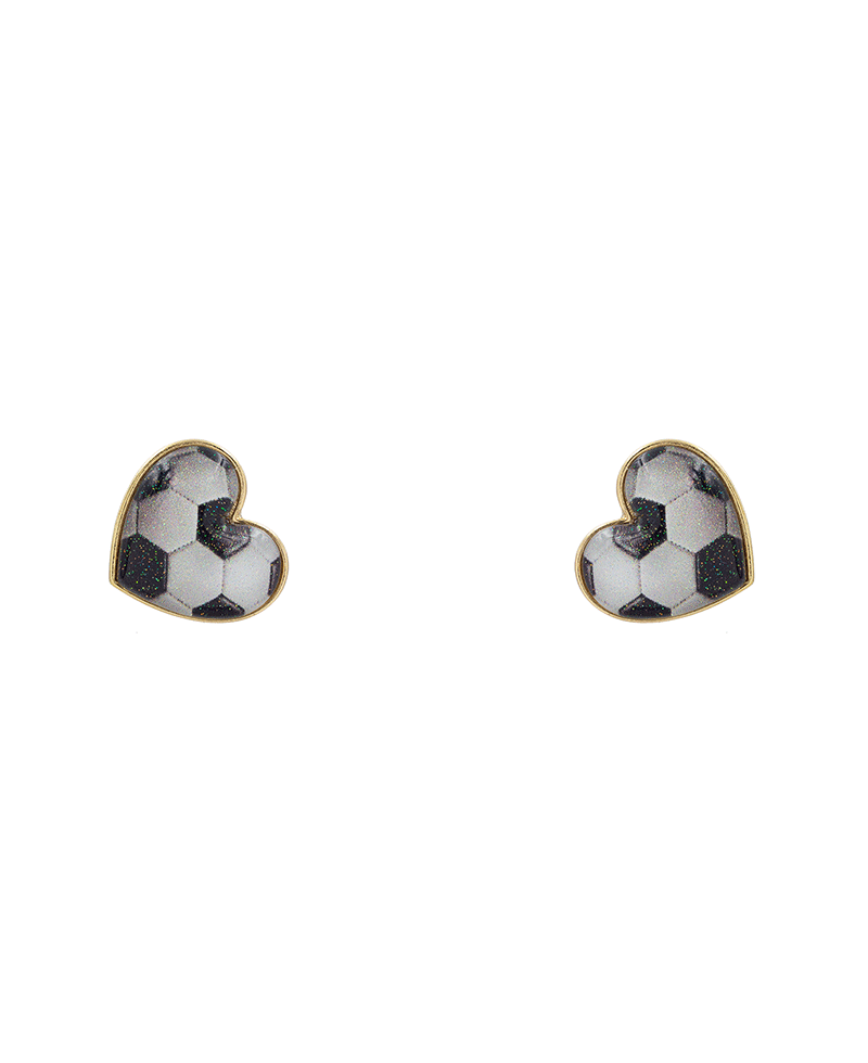Epoxy Heart Ball Hypo Stud Earring - 1.0"