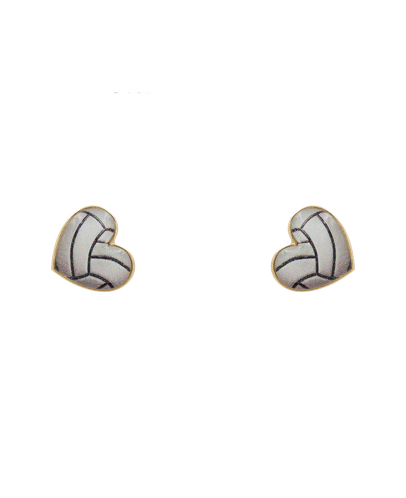 Epoxy Heart Ball Hypo Stud Earring - 1.0"