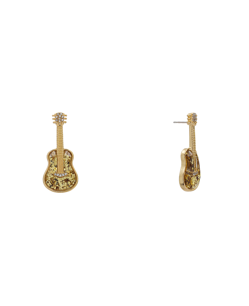 Guitar Epoxy Post Earring - 1.5"