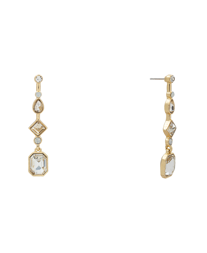 Mixed Stone Drop Earring - 2.0"