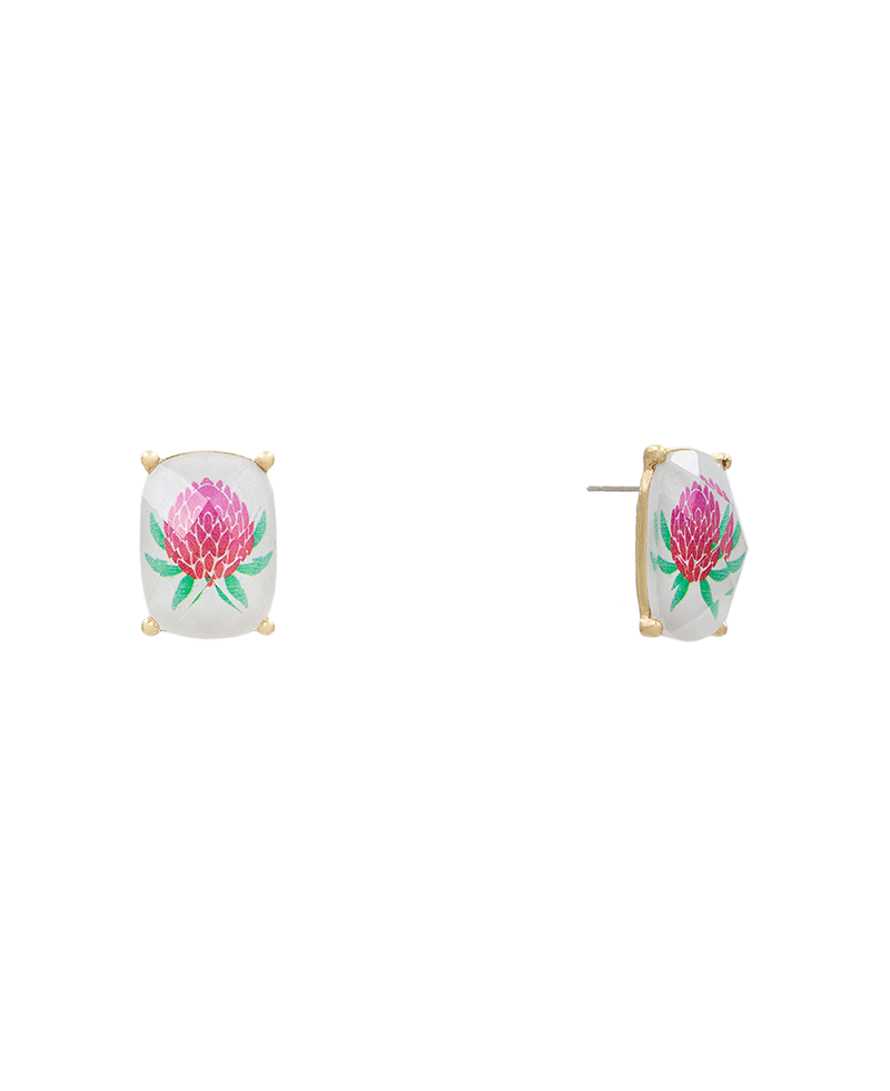 Mahjong Epoxy Hypo Stud Earring - 0.9"
