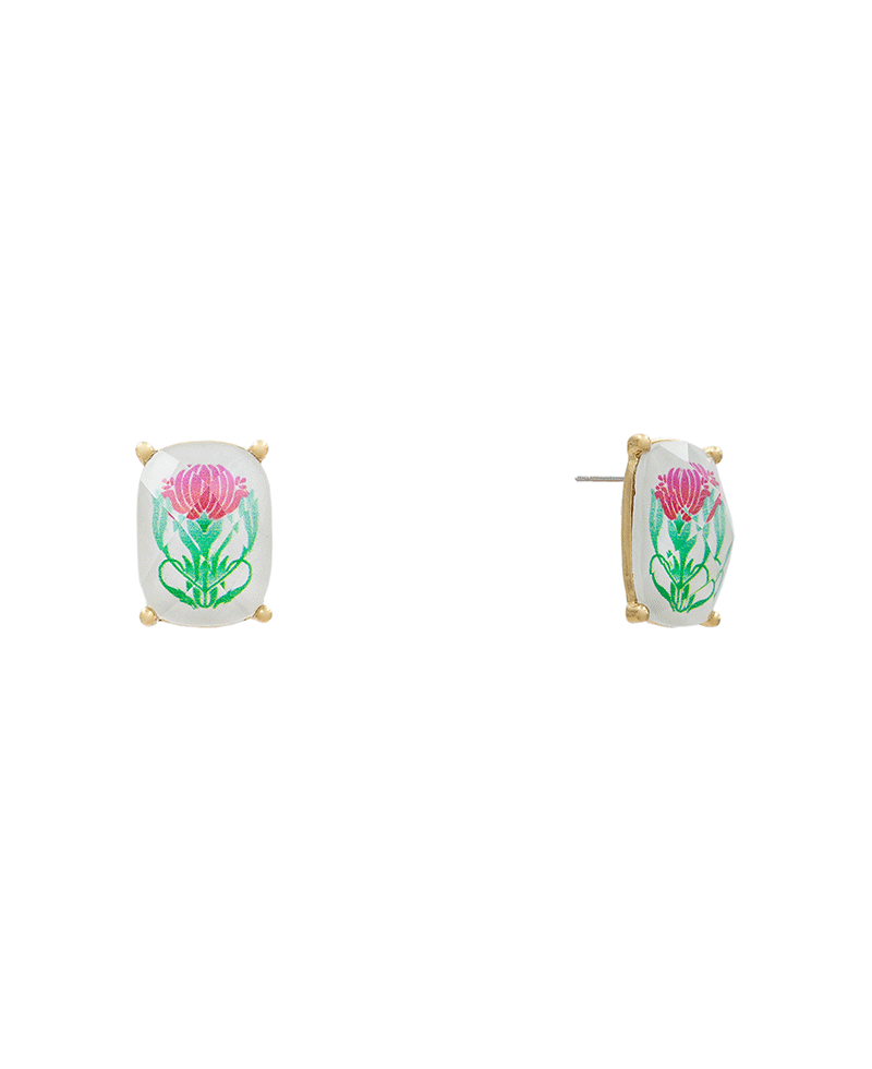 Mahjong Epoxy Hypo Stud Earring - 0.9"