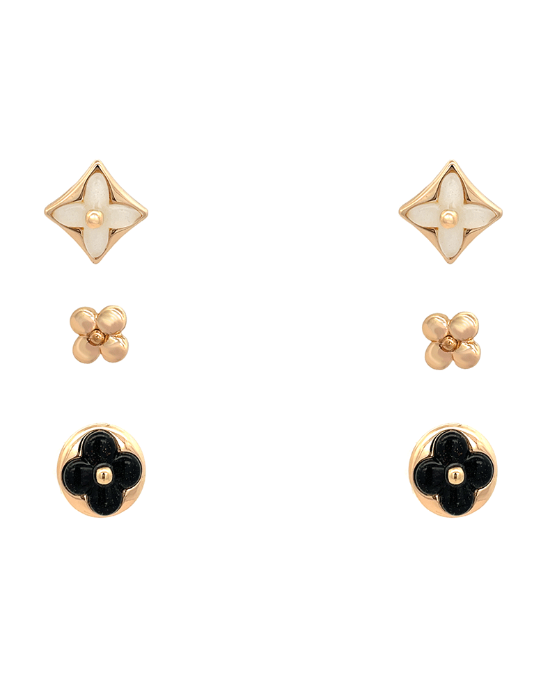 Quatrefoil 3 Set Earring