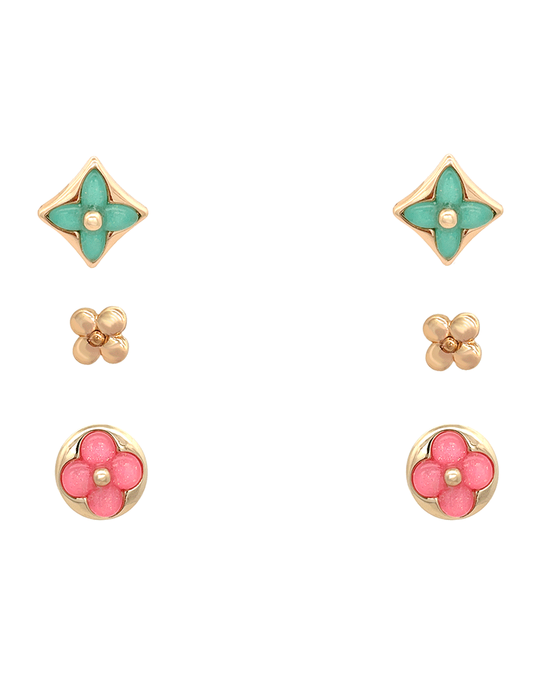 Quatrefoil 3 Set Earring