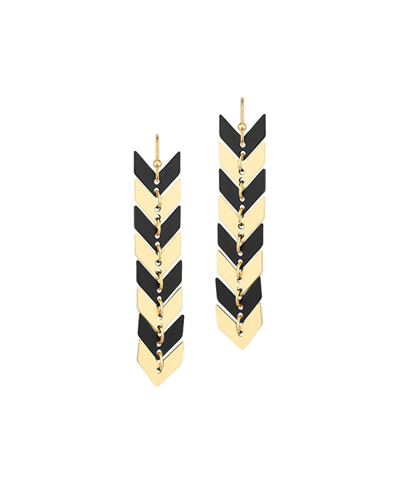 Paint Metal Chevron Earring