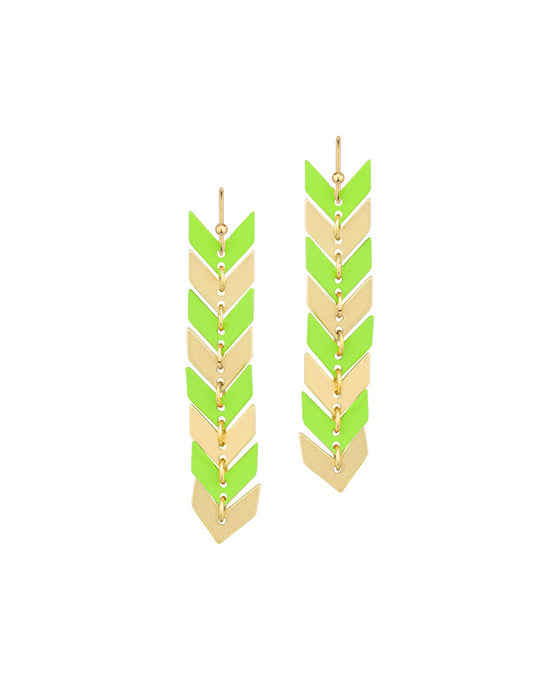 Paint Metal Chevron Earring