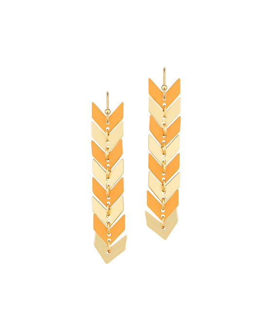 Paint Metal Chevron Earring