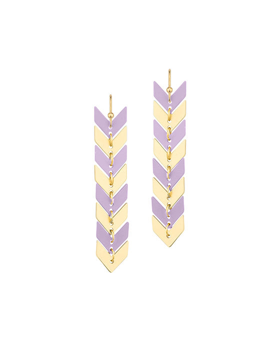 Paint Metal Chevron Earring