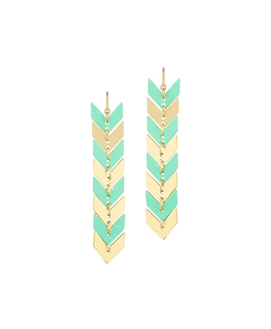 Paint Metal Chevron Earring