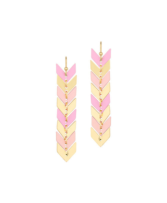 Paint Metal Chevron Earring