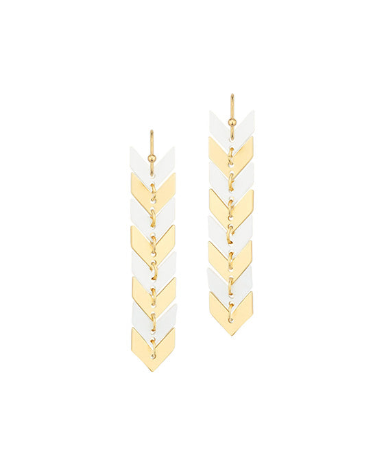 Paint Metal Chevron Earring