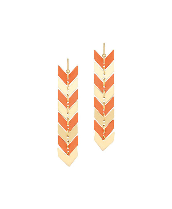 Paint Metal Chevron Earring