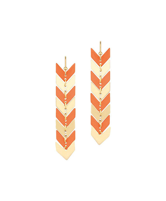 Paint Metal Chevron Earring