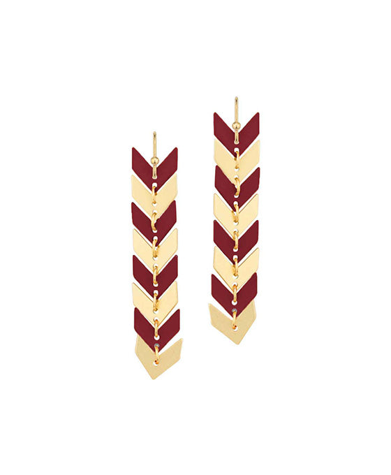 Paint Metal Chevron Earring