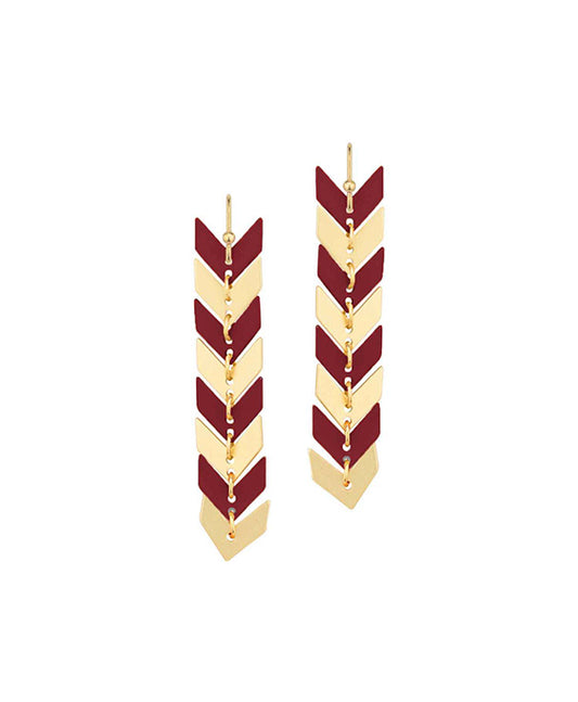 Paint Metal Chevron Earring