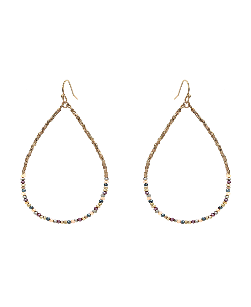 Glass Teardrop Earring