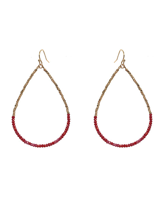 Glass Teardrop Earring