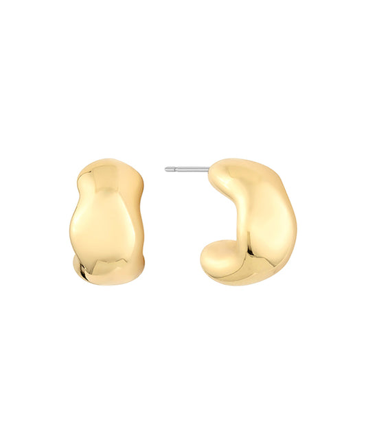 Metal Organic 20mm Hoop Earring