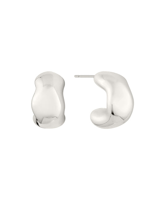 Metal Organic 20mm Hoop Earring