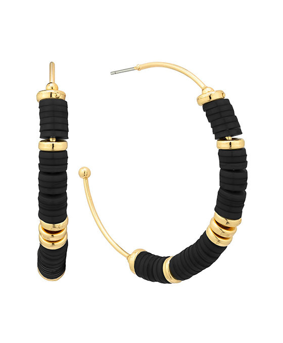 50mm Acrylic Bead Hoop Earring