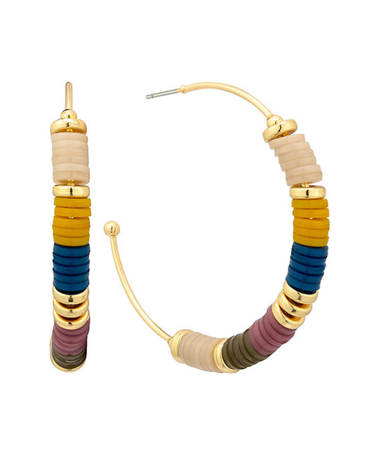 50mm Acrylic Bead Hoop Earring