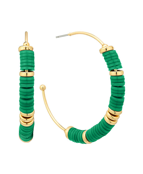 50mm Acrylic Bead Hoop Earring