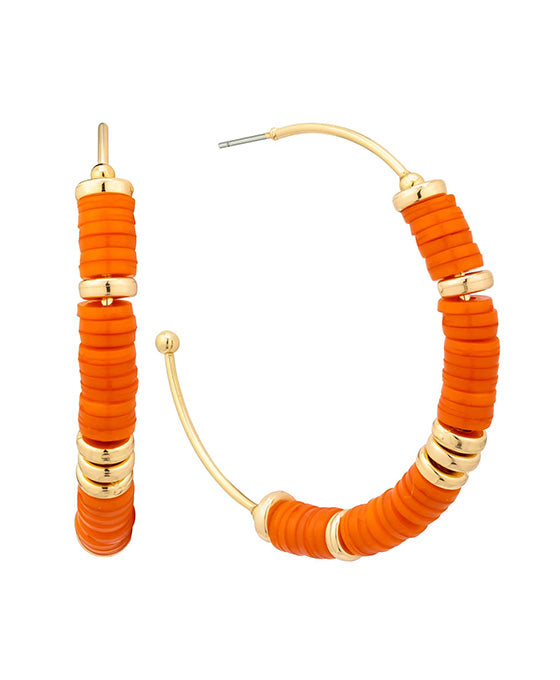 50mm Acrylic Bead Hoop Earring