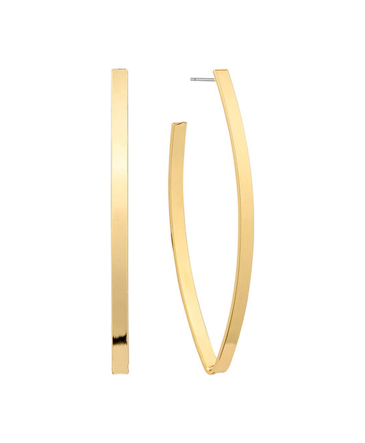65mm Metal Marquise Hoop Earring