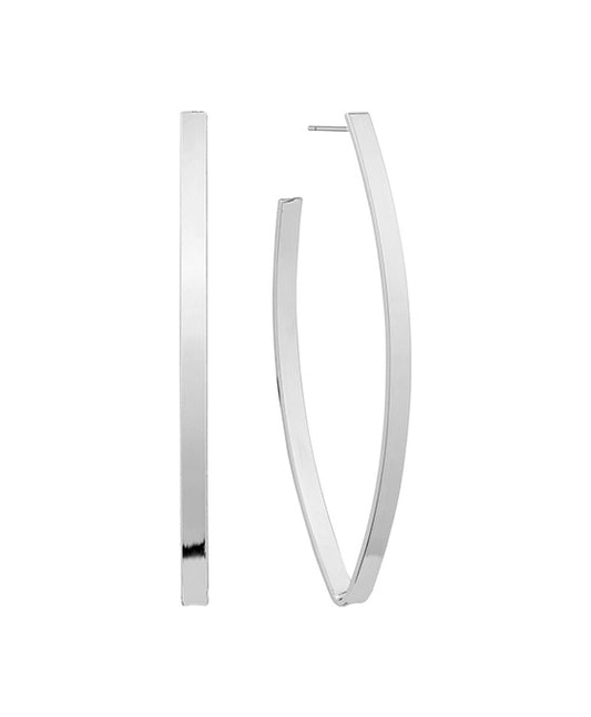 65mm Metal Marquise Hoop Earring
