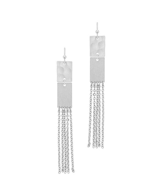 Chain Metal Rectangle Earring