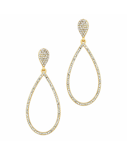Rhinestone Teardrop Post Earring