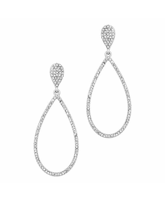 Rhinestone Teardrop Post Earring