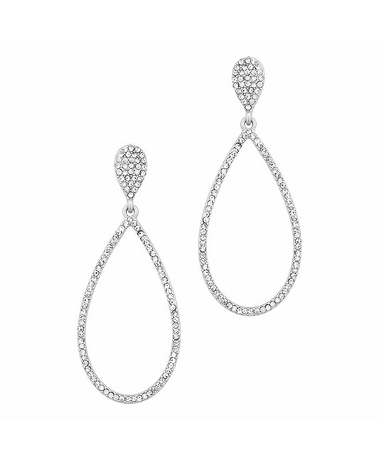 Rhinestone Teardrop Post Earring