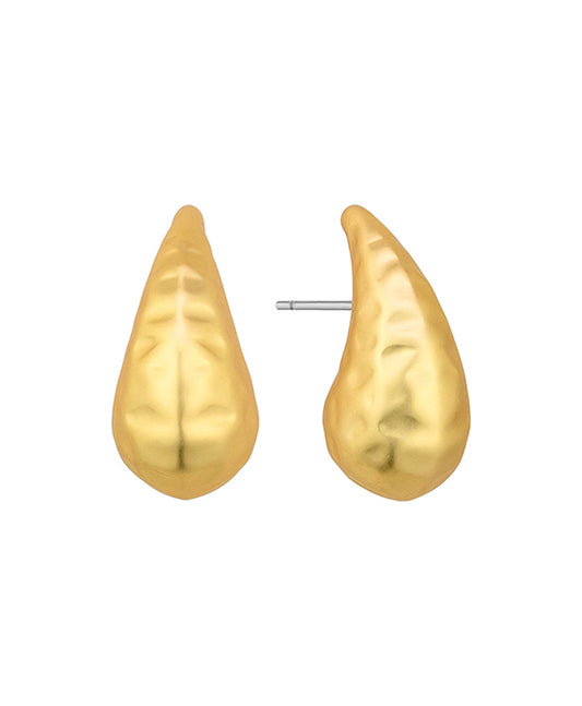 Metal Texture Dome Post Earring