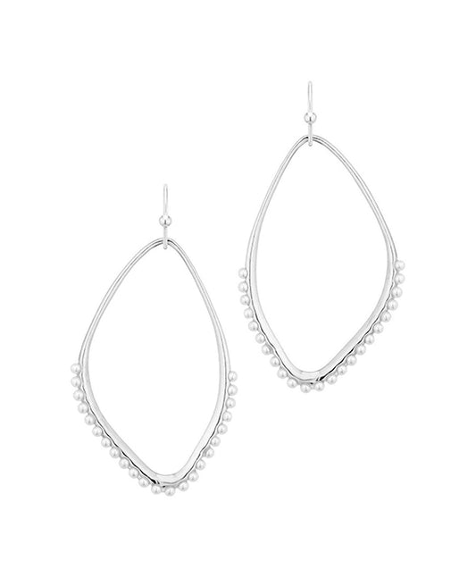 Metal w/ Pearl Organic Earring