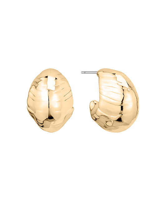 25mm Metal Texture Hoop Earring