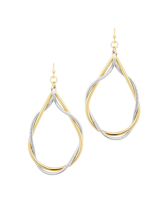 Chain Wrap Teardrop Earring