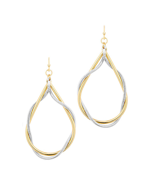 Chain Wrap Teardrop Earring
