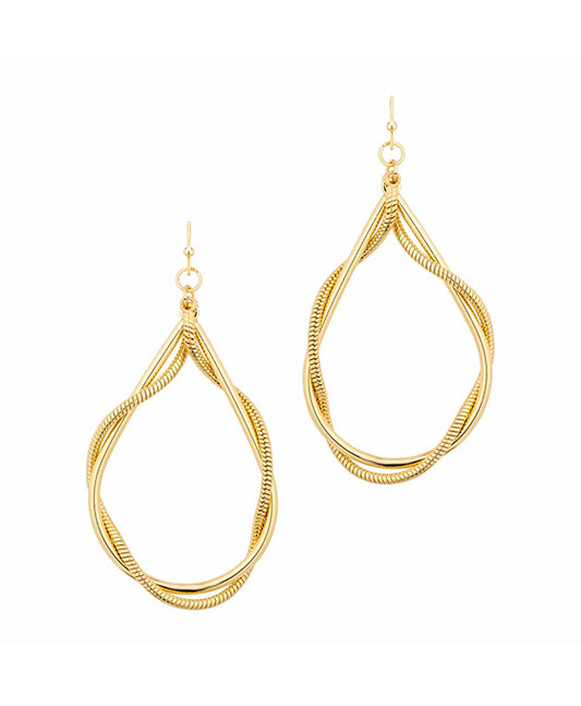 Chain Wrap Teardrop Earring